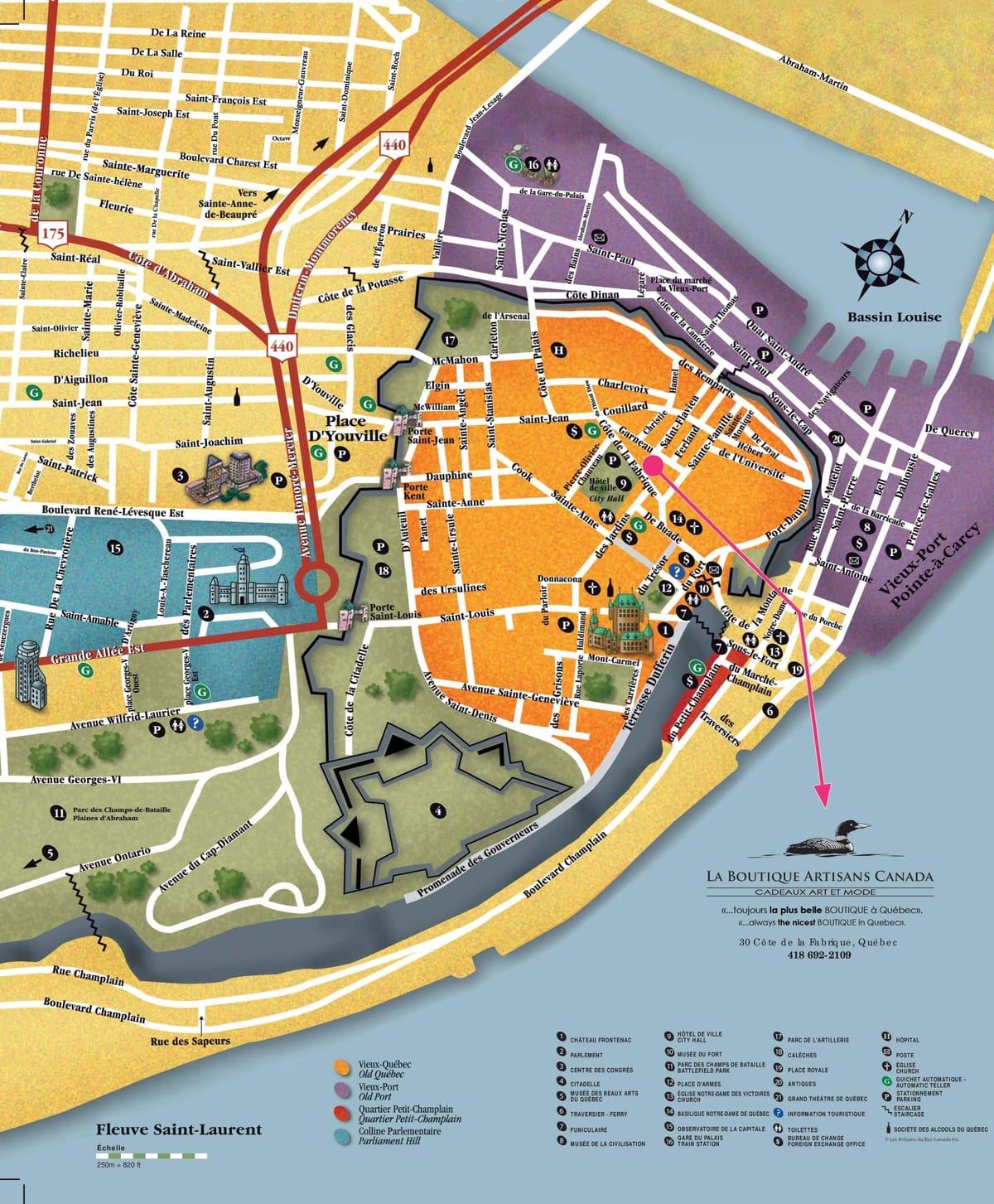die Altstadt von Quebec City Sehenswürdigkeiten anzeigen
