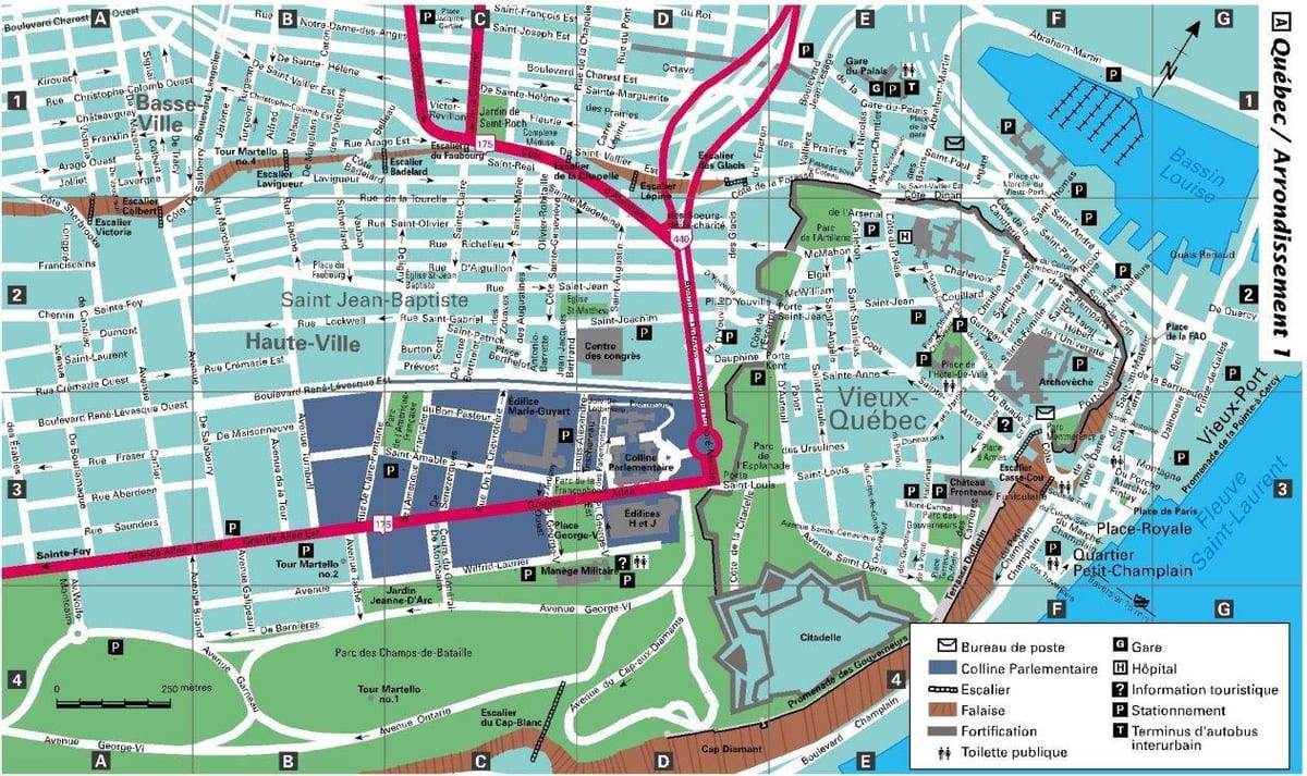 Stadtplan von Quebec City