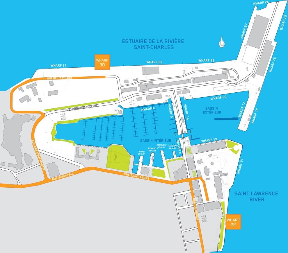 cruise ship terminal, Quebec City Karte