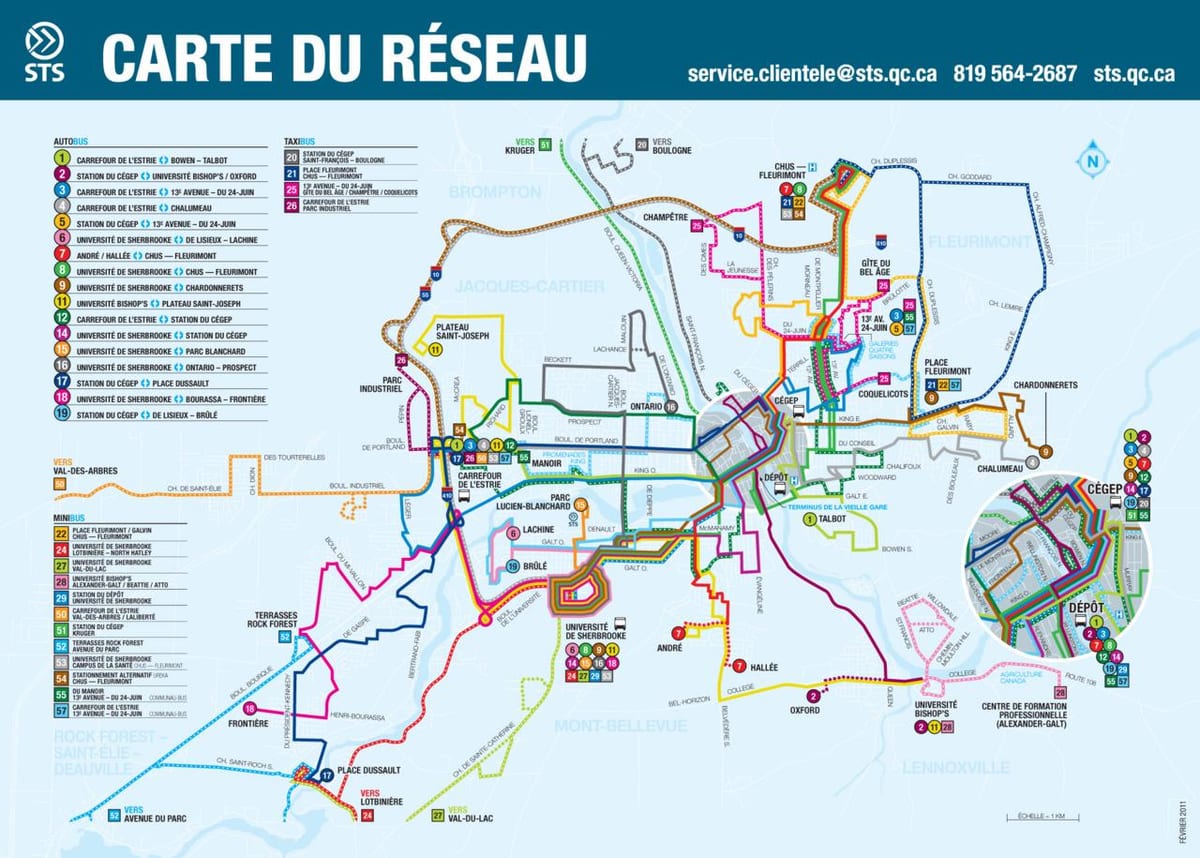 Quebec City-bus-Routen Karte