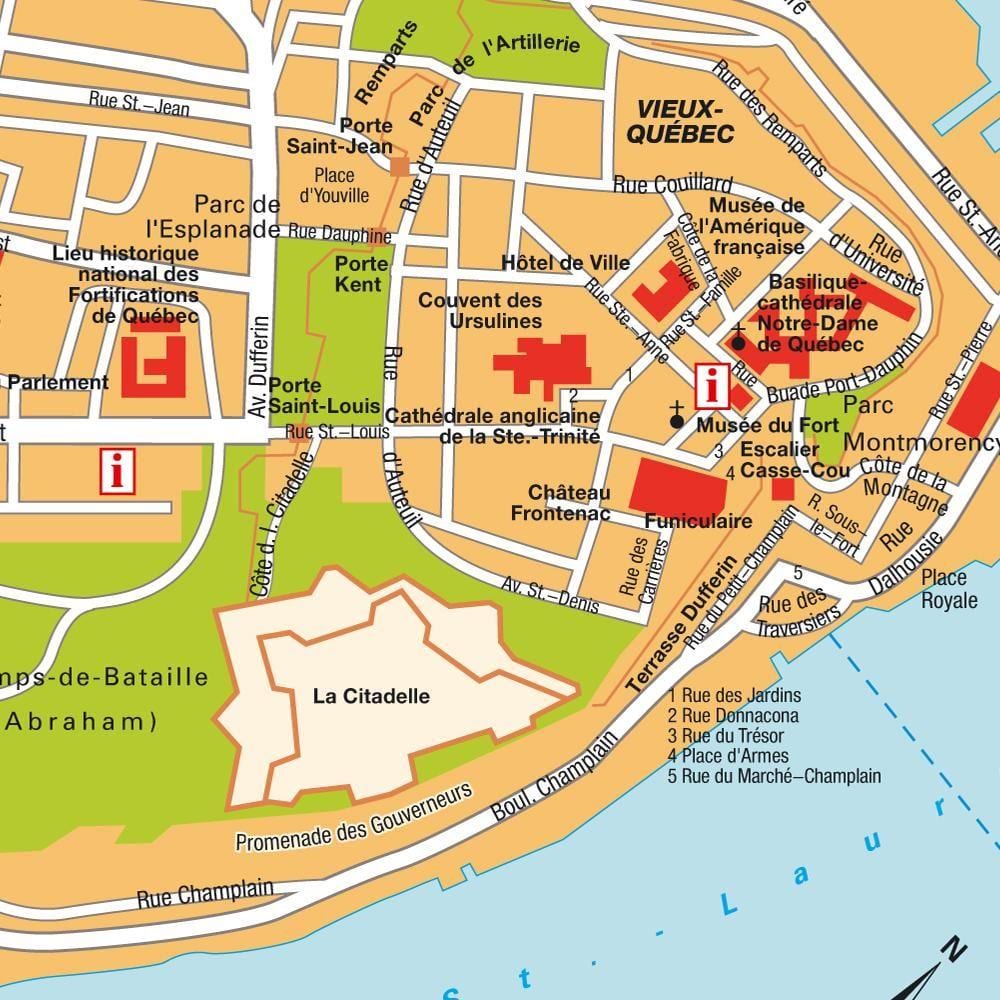 Karte von Quebec City, Quebec 